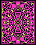 Vibrant Pink Ornate Floral Medallion Rug
