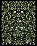 Whimsical White Daisy Vine Swirl Rug
