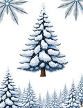 Winter Wonderland Snowy Forest Pines Rug