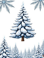 Winter Wonderland Snowy Forest Pines Rug