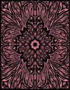 Pink Petal Burst Abstract Rug