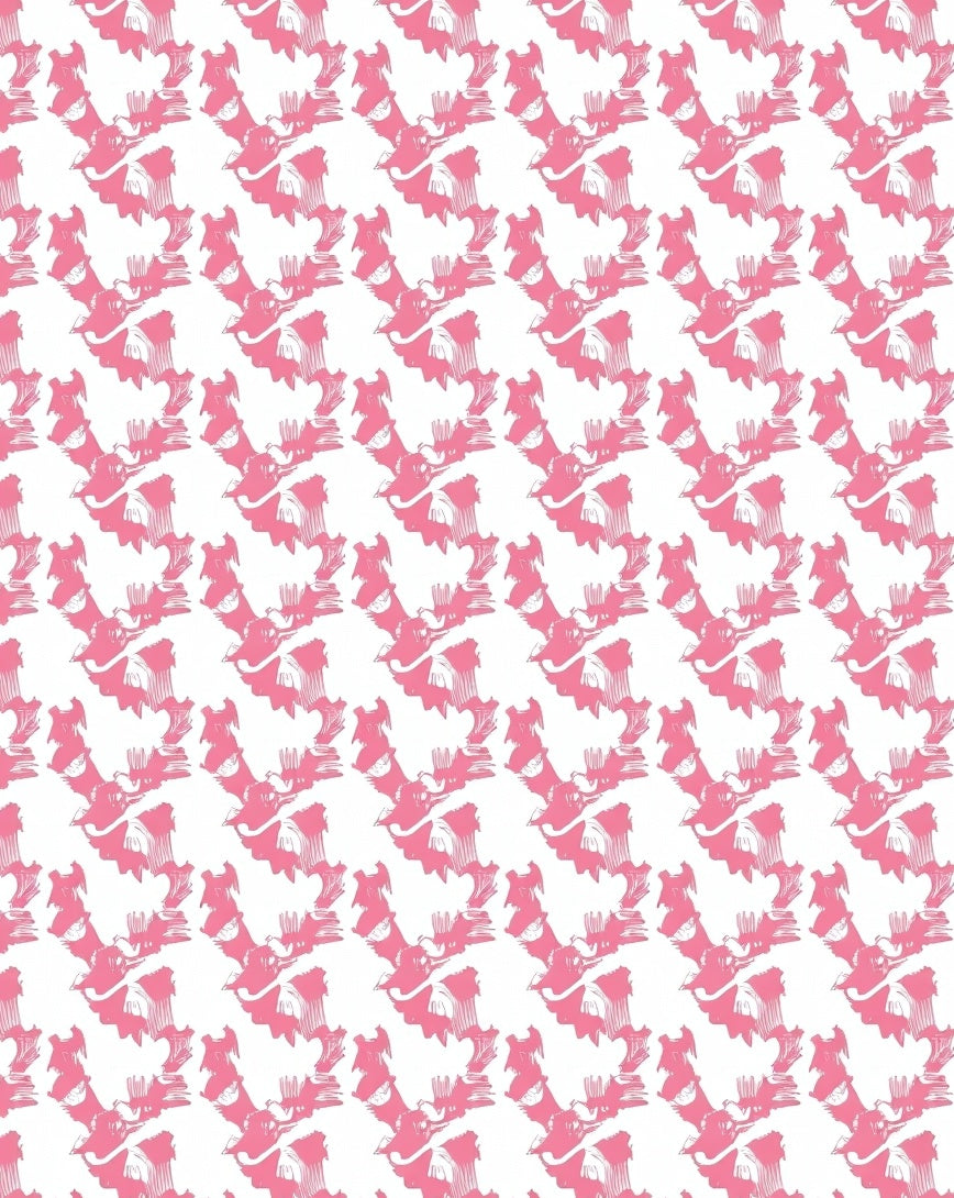 Pink Abstract Floral Strokes Rug
