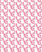 Pink Abstract Floral Strokes Rug