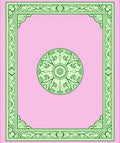 Pink Emerald Medallion Border Rug