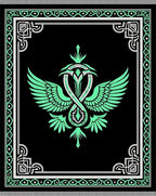 Black Mint Wings Emblem Rug