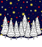 Night Sky Starry Forest Rug