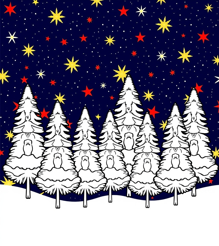 Night Sky Starry Forest Rug