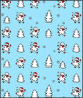 Blue Snowman Winter Tree Snowflake Scene Rug