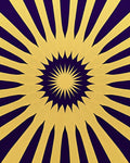 Radiant Sunburst Yellow Purple Rug