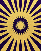 Radiant Sunburst Yellow Purple Rug