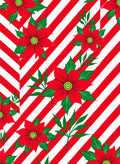 Red Poinsettia Stripes Rug