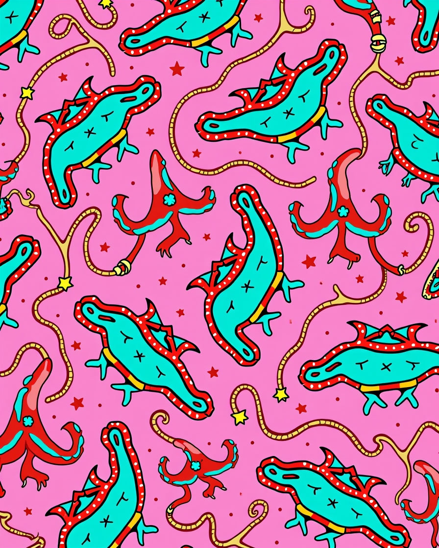 Whimsical Dragon Rodeo Pink Rug