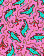 Whimsical Dragon Rodeo Pink Rug