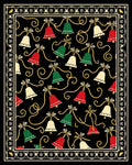 Festive Red Green Bell Garland Rug