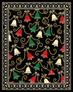 Festive Red Green Bell Garland Rug