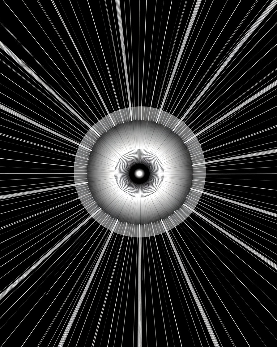 Radial Burst Sunburst Design Rug