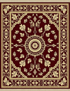 Crimson Gold Oriental Vine Rug
