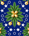 Golden Bells Emerald Leaves Starry Night Rug