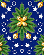 Golden Bells Emerald Leaves Starry Night Rug