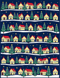 Festive Village Christmas Tree Snow Rug