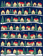 Festive Village Christmas Tree Snow Rug
