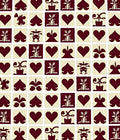 Deep Red Court Card Squares Rug