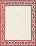Crimson Floral Border Cream Interior Rug