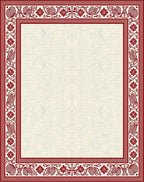 Crimson Floral Border Cream Interior Rug