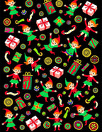Festive Elves Joyful Christmas Gifts Rug
