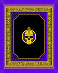 Bold Yellow Skull Geometric Border Rug