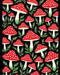 Red White Fly Agaric Mushroom Garden Rug