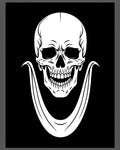 White Skull With Collar Black Rug