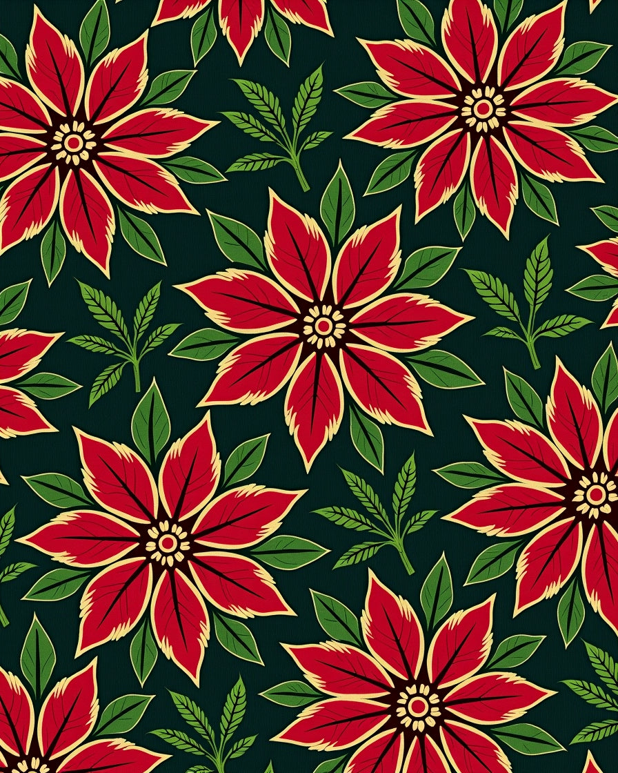 Crimson Red Floral Laurel Bloom Rug