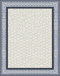 Light Blue Cracked Earth Border Rug