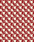 Rich Red Floral Silhouette Weave Rug