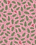 Pink Evergreen Berry Swirl Rug
