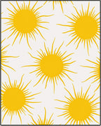 Yellow Sun Burst All Over Rug