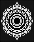 Monochromatic Intricate Floral Mandala Rug