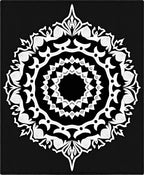 Monochromatic Intricate Floral Mandala Rug