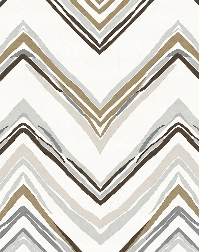 Chevron Zigzag Earthy Tone Rug