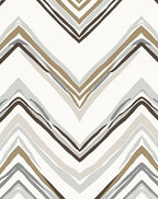 Chevron Zigzag Earthy Tone Rug