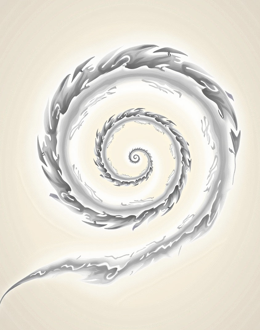 Monochromatic Spiral Form Rug