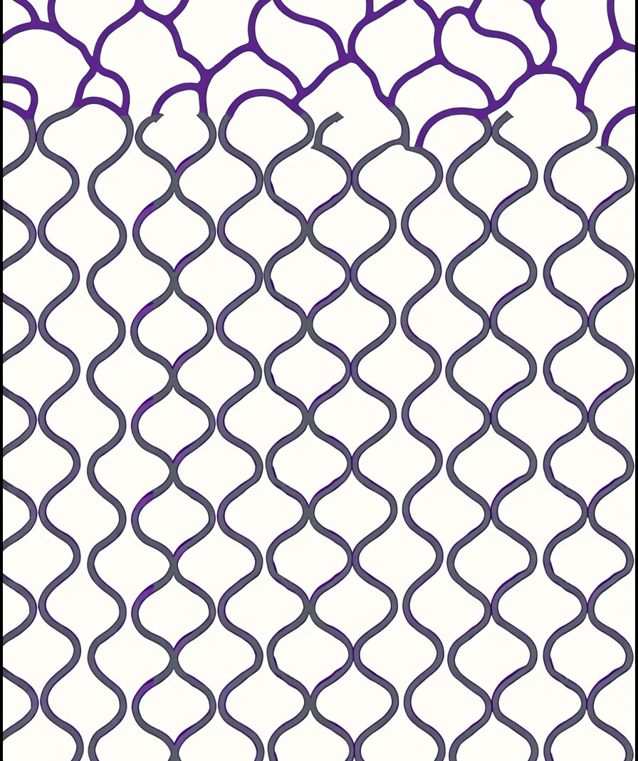 Deep Purple Lattice Waves Rug