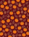 Autumn Pumpkin Football Leaf Toss Rug