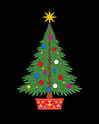 Vibrant Christmas Tree Ornaments Star Rug