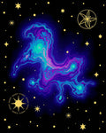 Cosmic Nebula Swirl Galaxy Rug