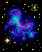 Cosmic Nebula Swirl Galaxy Rug