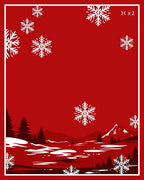 Winter Snowscape With Falling Snowflakes Rug