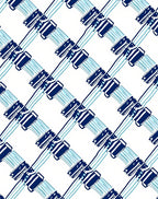 Indigo Blue Pastel Stripe Brush Strokes Rug