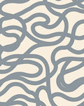 Soft Blue Wavy Intertwined Ribbons Rug
